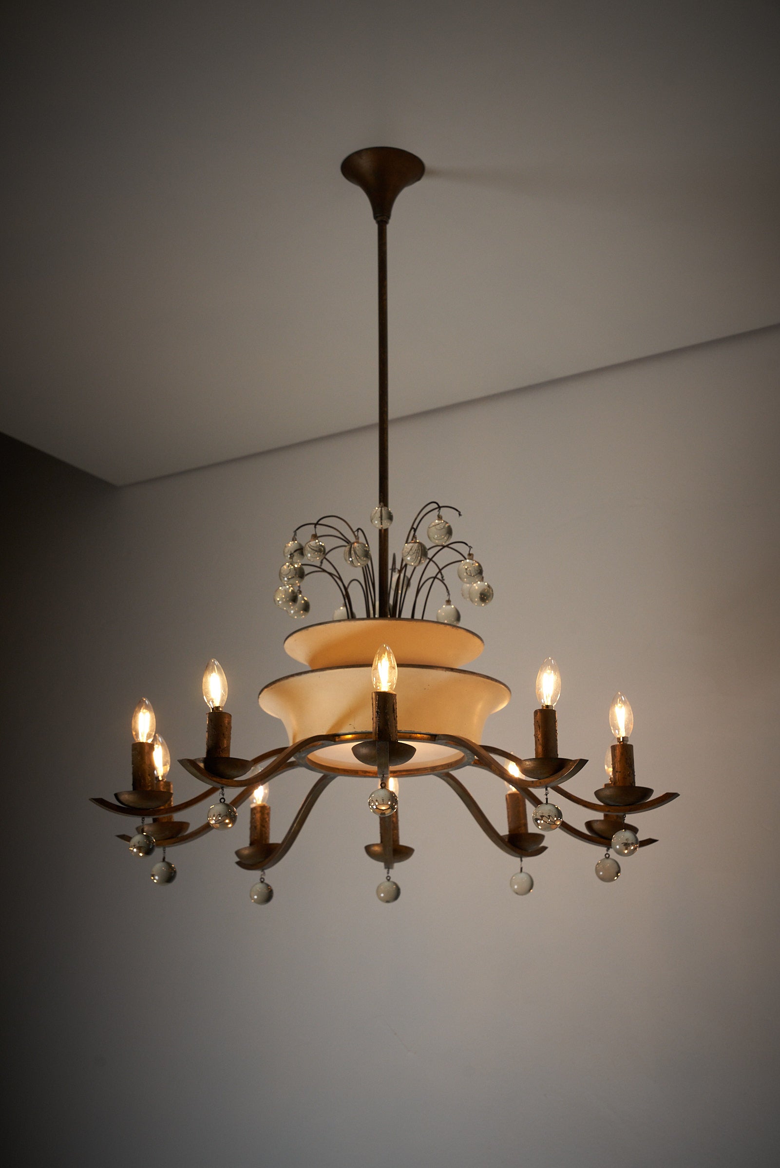 10_Arm_Chandelier_with_Glass_Beads_Art_Deco