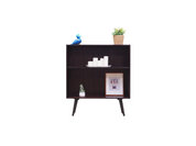 1960s_Hammel_M_belfabrik_Danish_Mahogany_Bookcase_Fixed_Shelf_Black