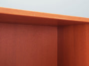 1970s_Danish_Ash_Bookcase_Orange_Stain_Adjustable_Shelves_Black-Stained_Legs