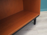 1970s_Danish_Ash_Bookcase_Orange_Stain_Adjustable_Shelves_Black-Stained_Legs