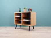 1970s_Danish_Ash_Bookcase_with_Adjustable_Shelves_Black