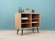 1970s_Danish_Ash_Bookcase_with_Adjustable_Shelves_Black
