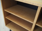 1970s_Danish_Ash_Bookcase_with_Adjustable_Shelves_Black