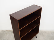 1970s_Danish_Mahogany_Bookcase_Adjustable_Shelf_Black