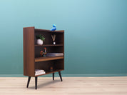 1970s_Danish_Oak_Bookcase_Fixed_Shelves_Cable_Hole_Black