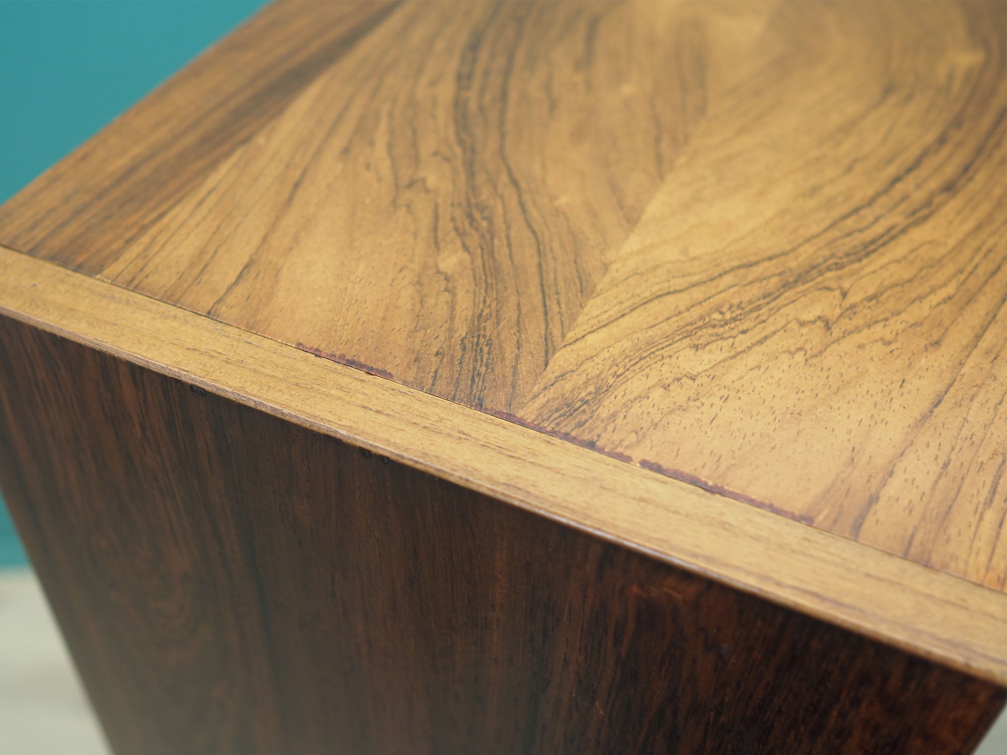 1970s_Danish_Rosewood_Bookcase_Two_Adjustable_Shelves_Black