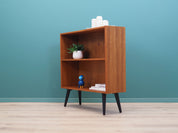 1970s_Danish_Teak_Bookcase_Adjustable_Shelf_Black-Stained_Solid_Wood_Legs
