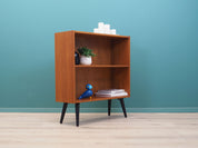 1970s_Danish_Teak_Bookcase_Adjustable_Shelf_Black-Stained_Solid_Wood_Legs