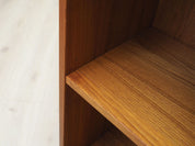 1970s_Danish_Teak_Bookcase_Adjustable_Shelf_Black-Stained_Solid_Wood_Legs