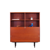1970s_Danish_Teak_Bookcase_Adjustable_Shelves_Bar_Section_Cable_Openings