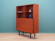 1970s_Danish_Teak_Bookcase_Adjustable_Shelves_Bar_Section_Cable_Openings