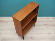 1970s_Danish_Teak_Bookcase_Fixed_Shelf_Black-Stained_Solid_Wood_Legs