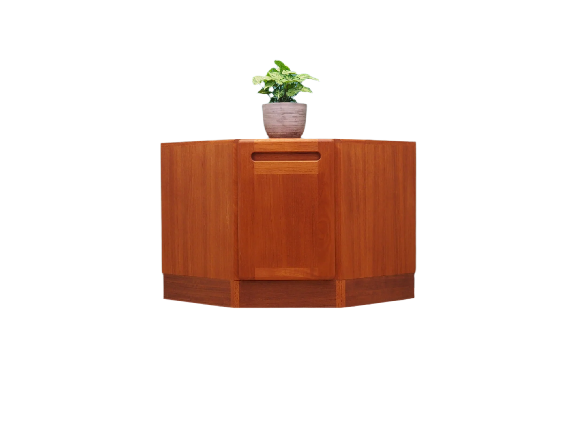 1970s_Danish_Teak_Cabinet_Adjustable_Shelf_Solid_Wood_Handles_Plinth_Base