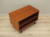 1970s_Danish_Teak_Veneer_Bookcase_Adjustable_Shelf_Black_Wood_Legs