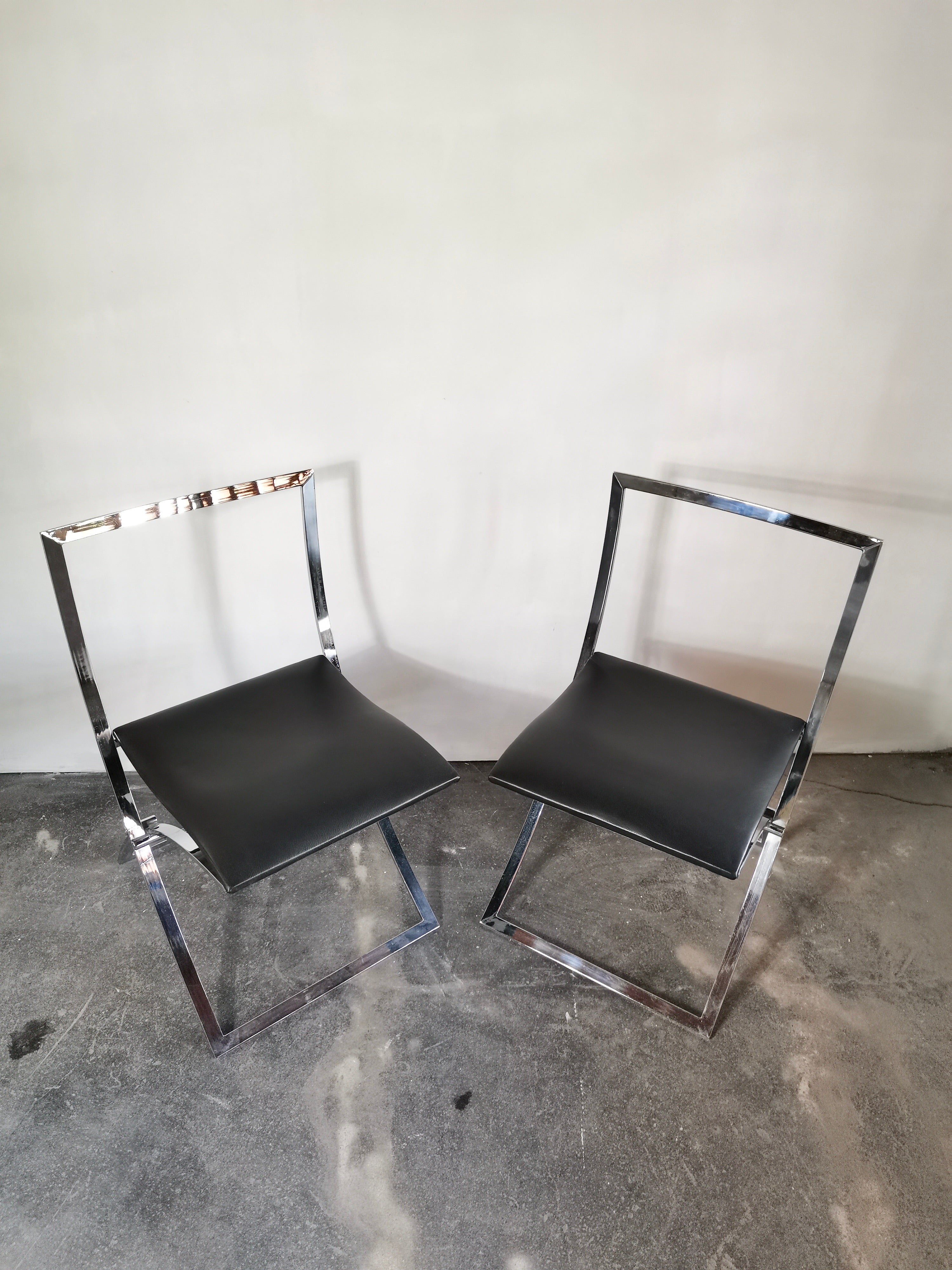1970s_Set_of_4_folding_Dining_Chairs_Marcello_Cuneo,_Model_Luisa,