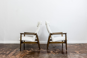 Set of 2 GFM-64 high back armchairs by Edmund Homa, GFM, Poland, 1960’S