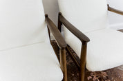 Set of 2 GFM-64 high back armchairs by Edmund Homa, GFM, Poland, 1960’S