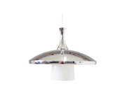 Danish Pendant lamp in Chrome Silver, 1980s.