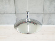 Danish Pendant lamp in Chrome Silver, 1980s.