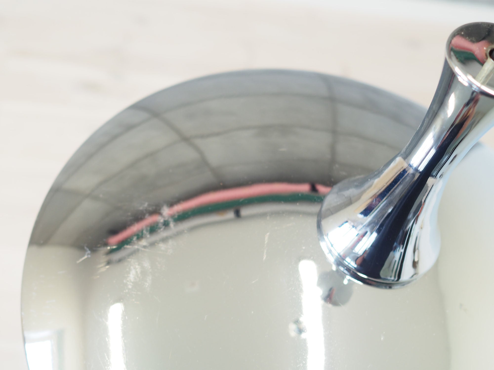 Danish Pendant lamp in Chrome Silver, 1980s.
