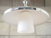 Danish Pendant lamp in Chrome Silver, 1980s.