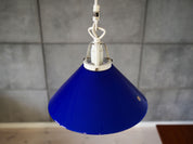 Blue Danish Pendant Lamp, 1970s