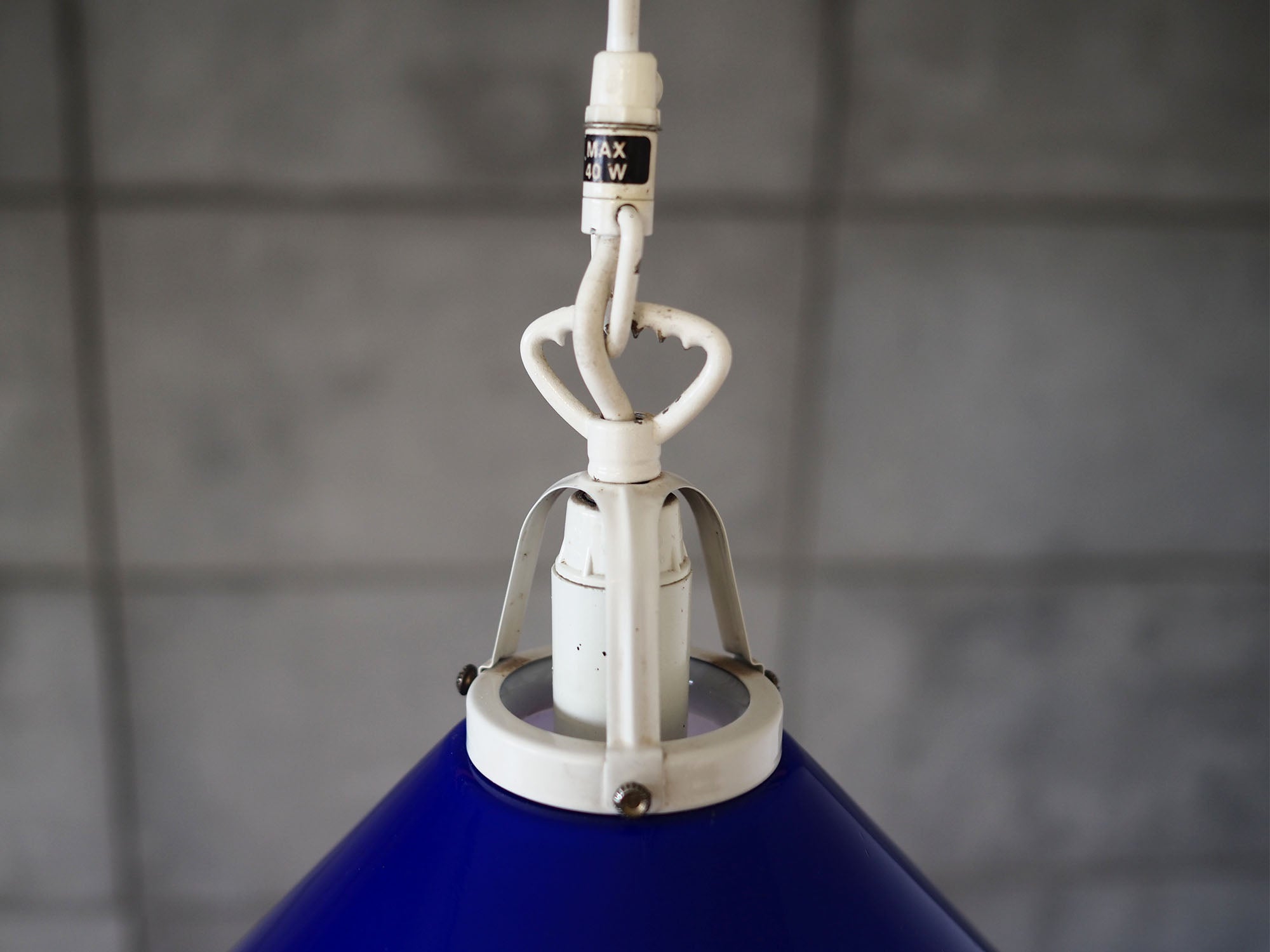 Blue Danish Pendant Lamp, 1970s