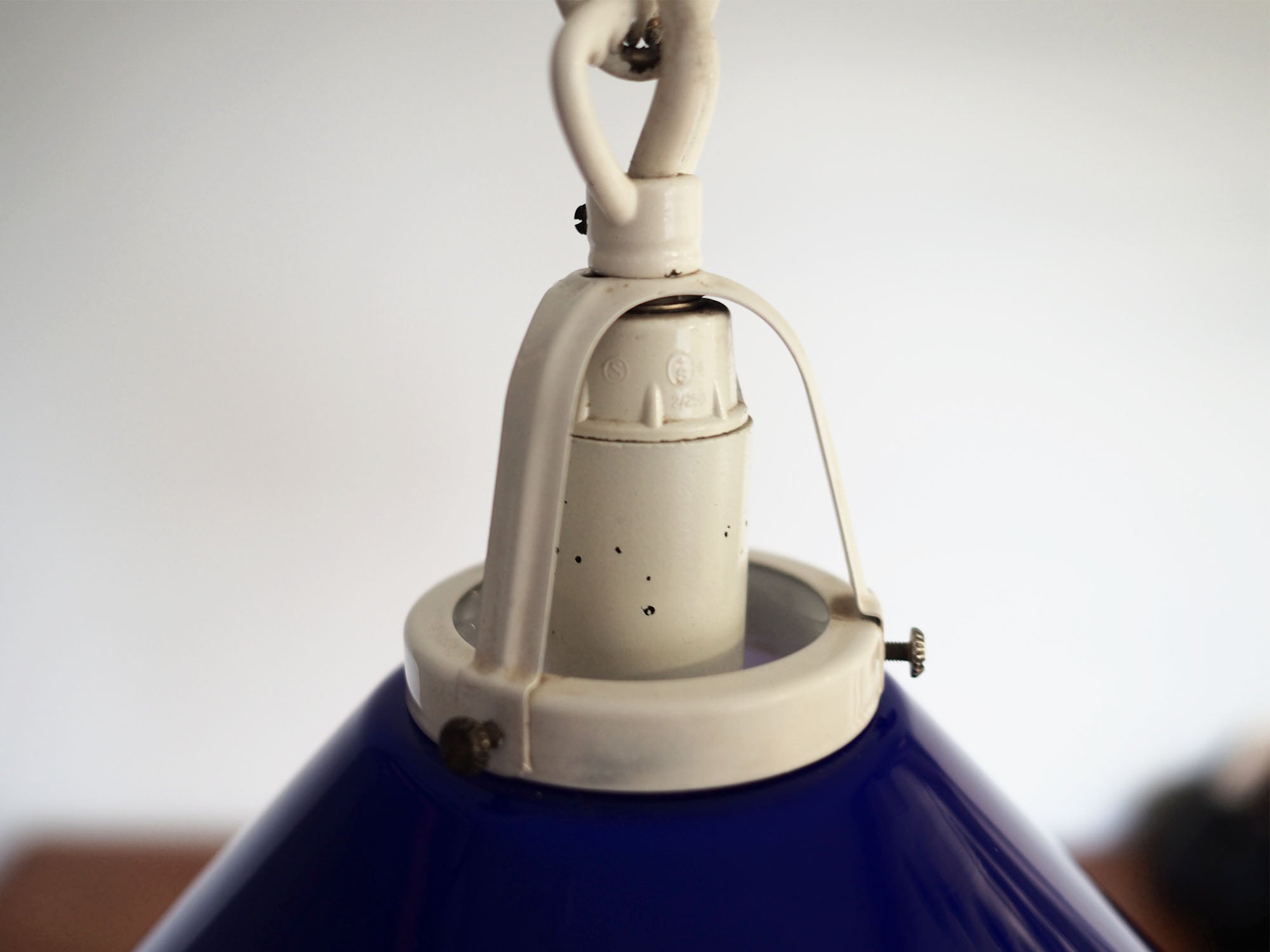 Blue Danish Pendant Lamp, 1970s