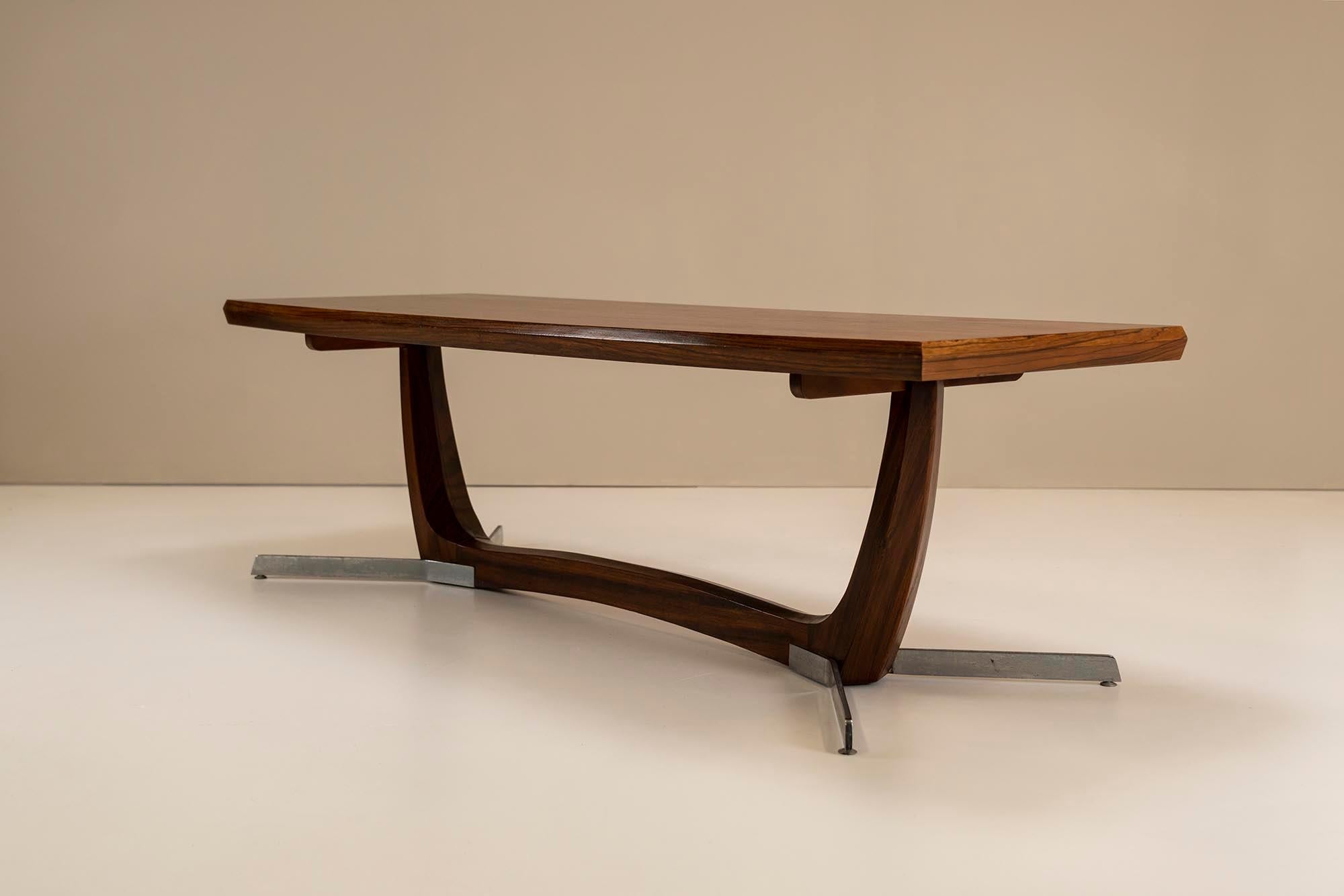Architectural_Large_Coffee_Table_in_Rosewood_Veneer_and_Metal_1960s