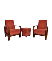 Art_Deco_Black_Walnut_and_Veneered_Armchairs_Ottoman_1930s