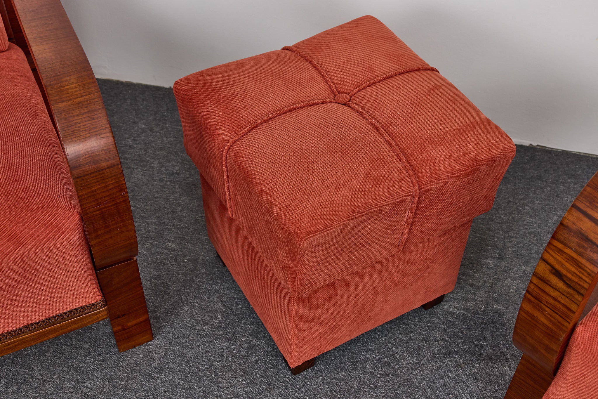 Art_Deco_Black_Walnut_and_Veneered_Armchairs_Ottoman_1930s