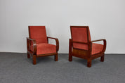 Art_Deco_Black_Walnut_and_Veneered_Armchairs_Ottoman_1930s