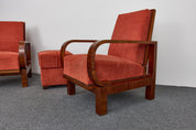 Art_Deco_Black_Walnut_and_Veneered_Armchairs_Ottoman_1930s