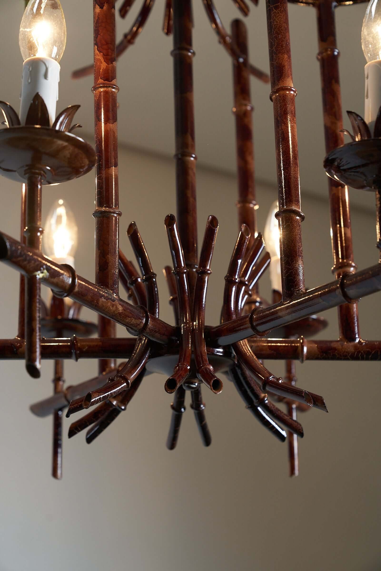 Bambo_Chandelier_in_Metal_from_Italy