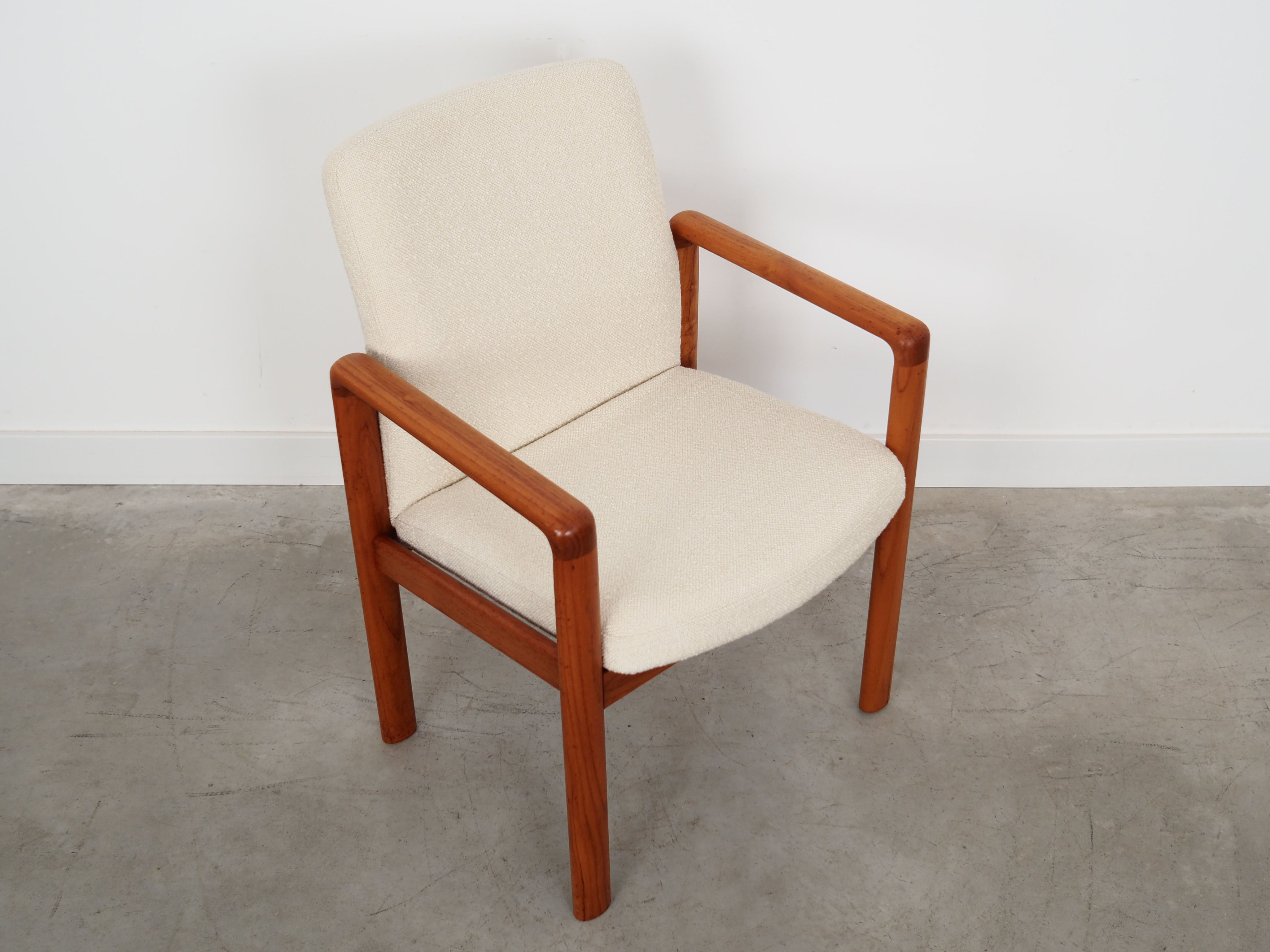 Beige_Teak_armchair_in_Danish_design_from_1970s