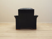 Black_armchair_Italian_design_1980s_manufacture_Italy