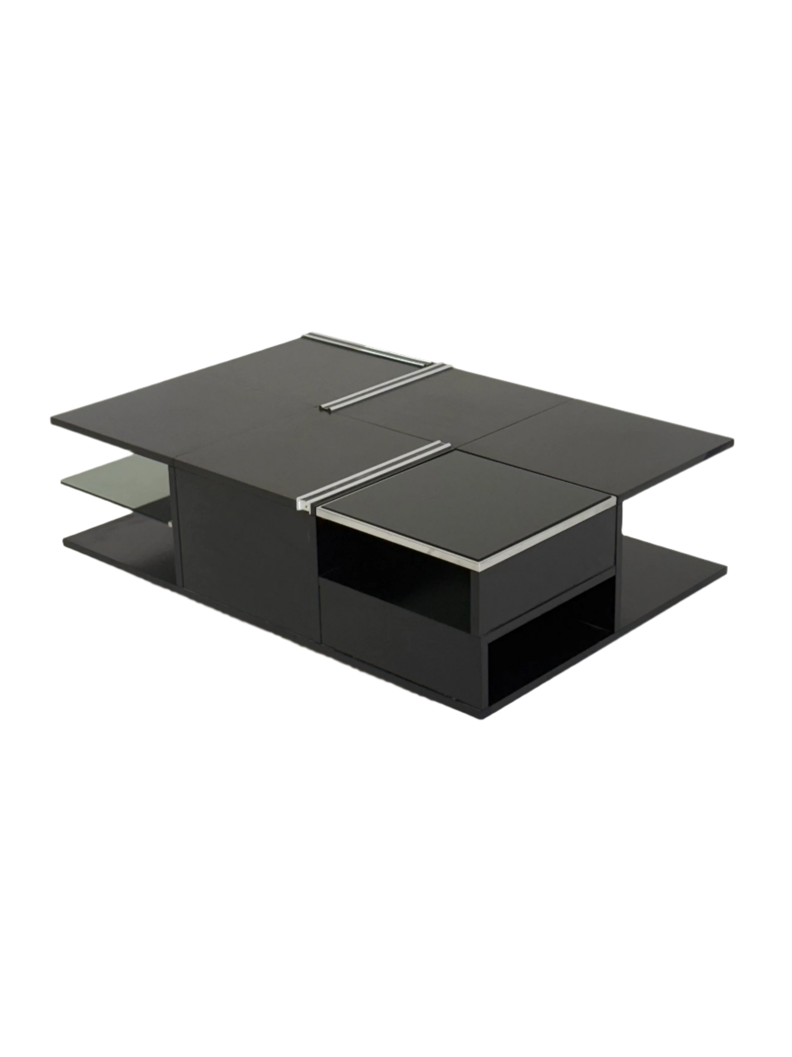 Black_wooden_vintage_coffee_table_from_Fiarm_with_chrome_details