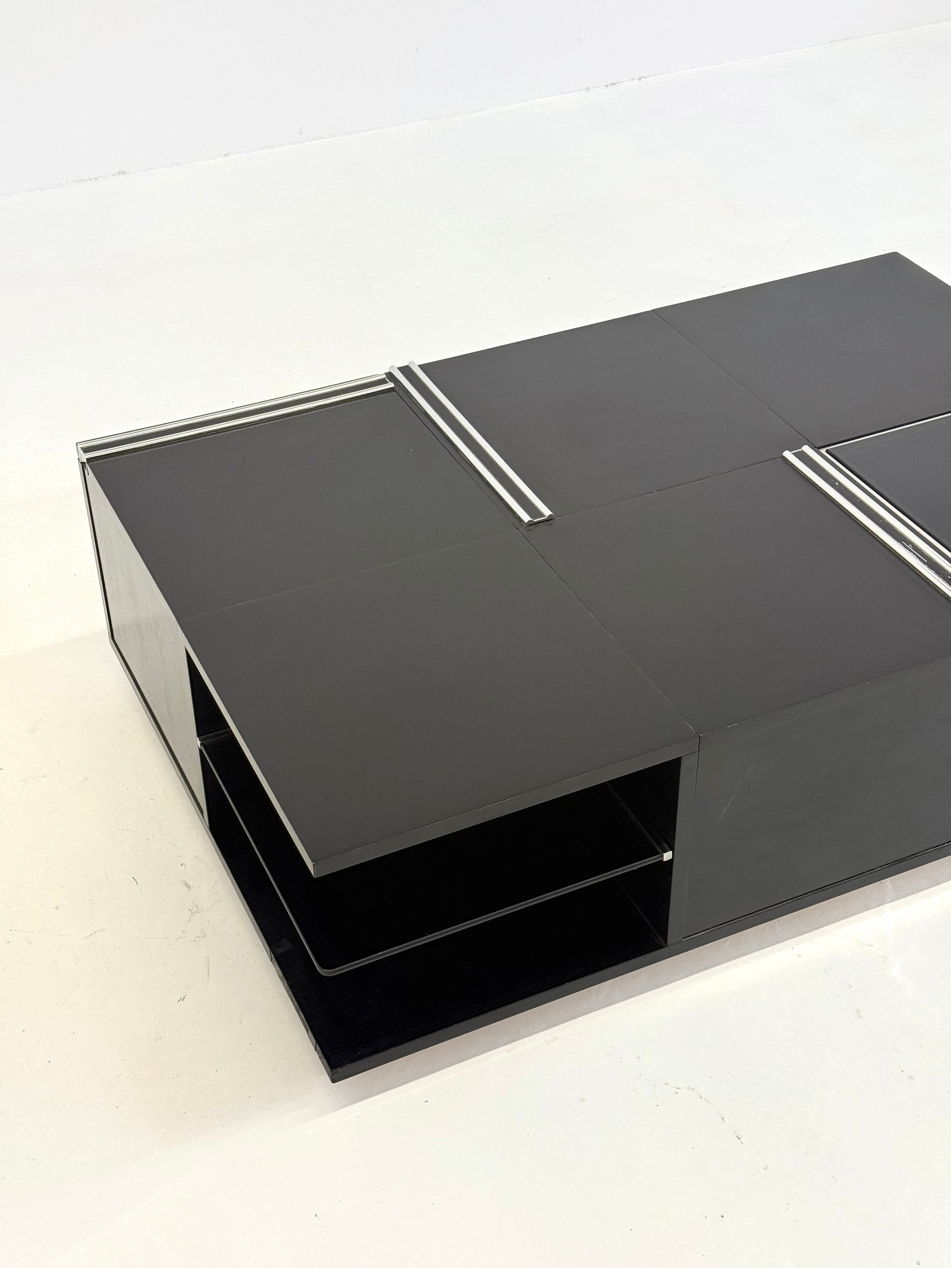 Black_wooden_vintage_coffee_table_from_Fiarm_with_chrome_details