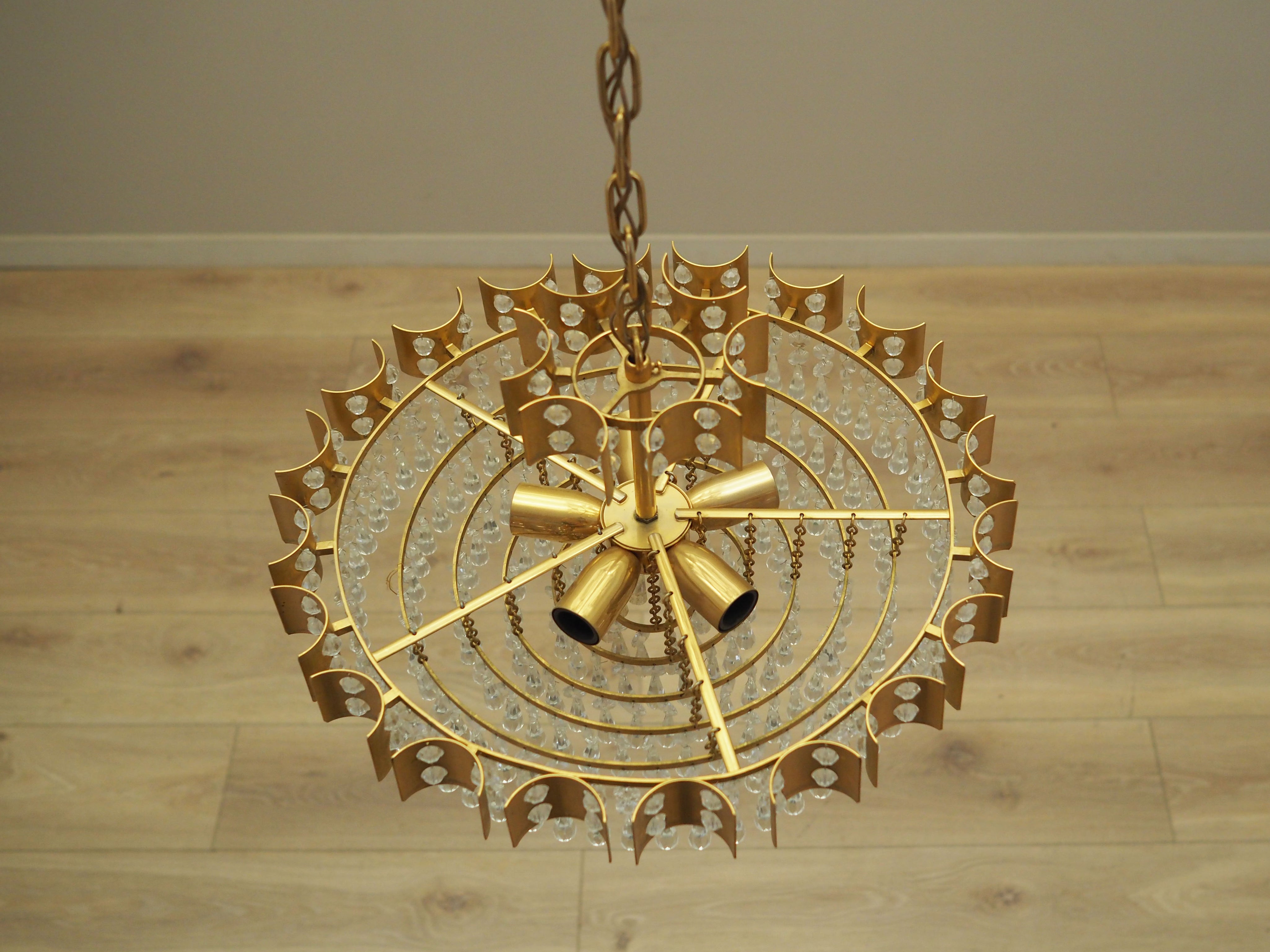Brass_chandelier_in_Danish_design_1970s_production_Denmark