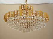 Brass_chandelier_in_Danish_design_1970s_production_Denmark