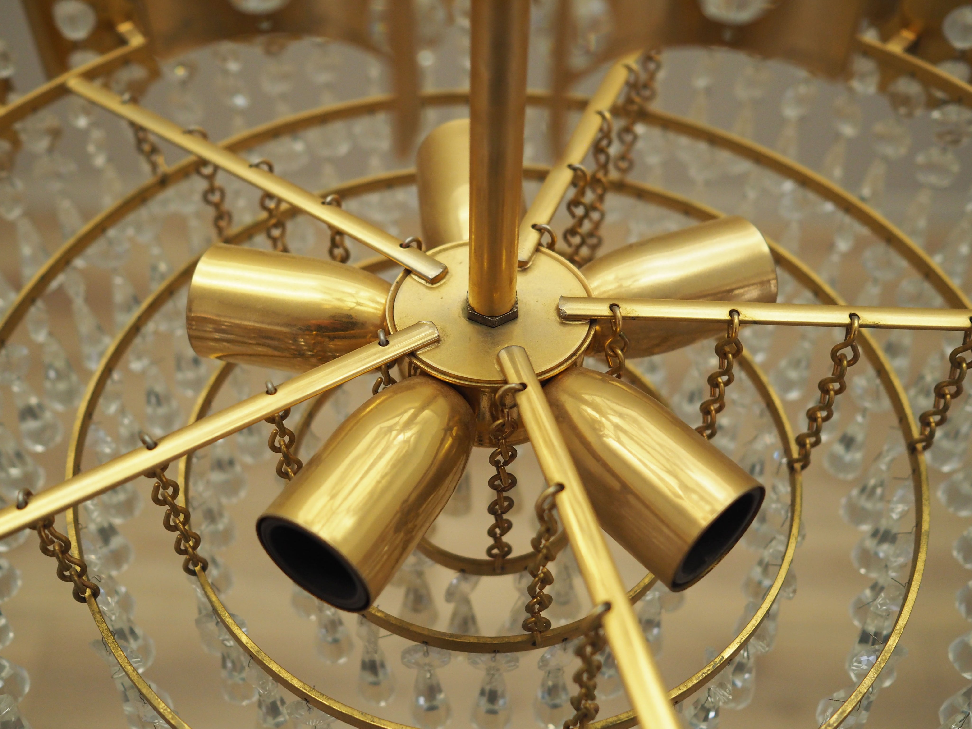 Brass_chandelier_in_Danish_design_1970s_production_Denmark