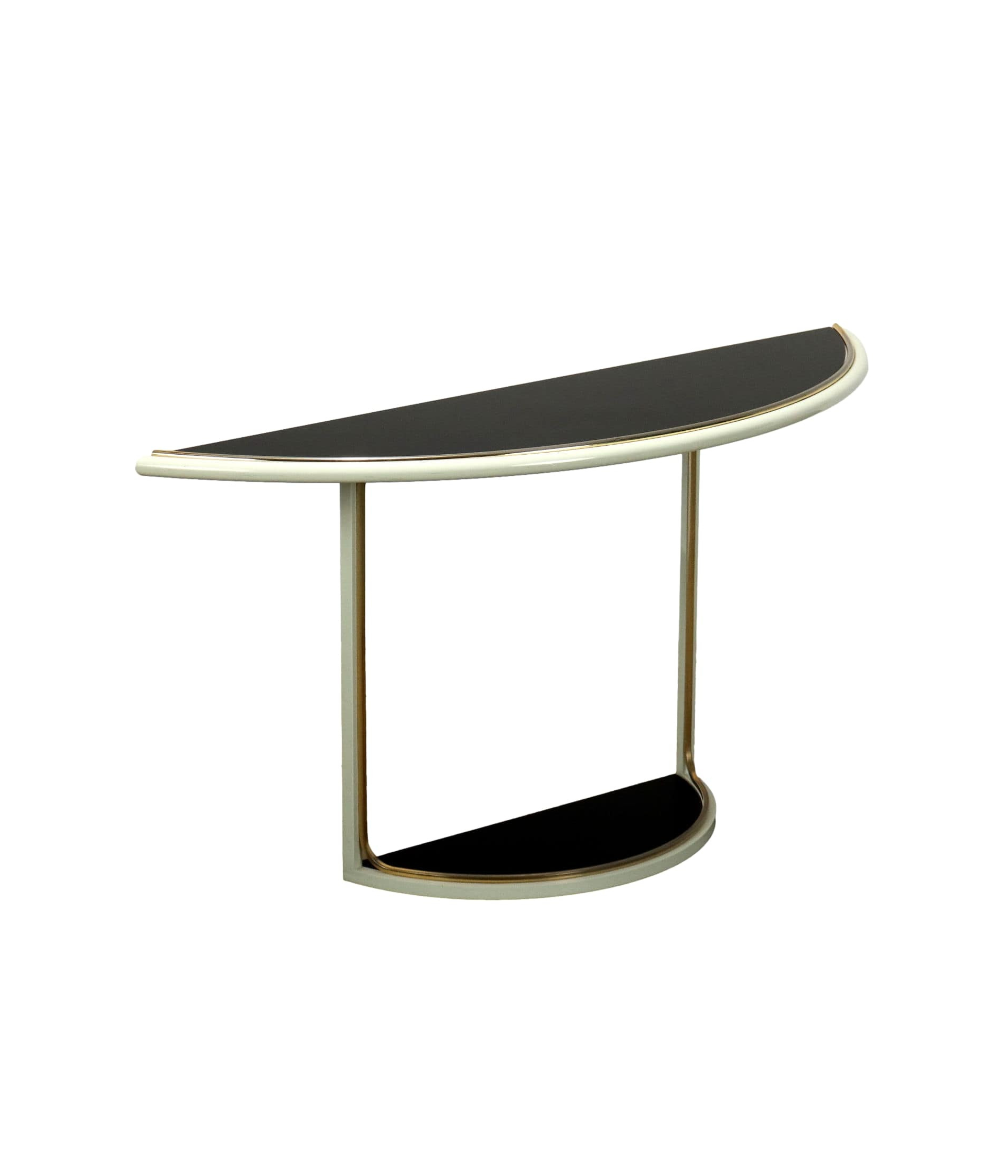 Vintage Console Design Tommaso Barbi Metal Brass 1970s-80s