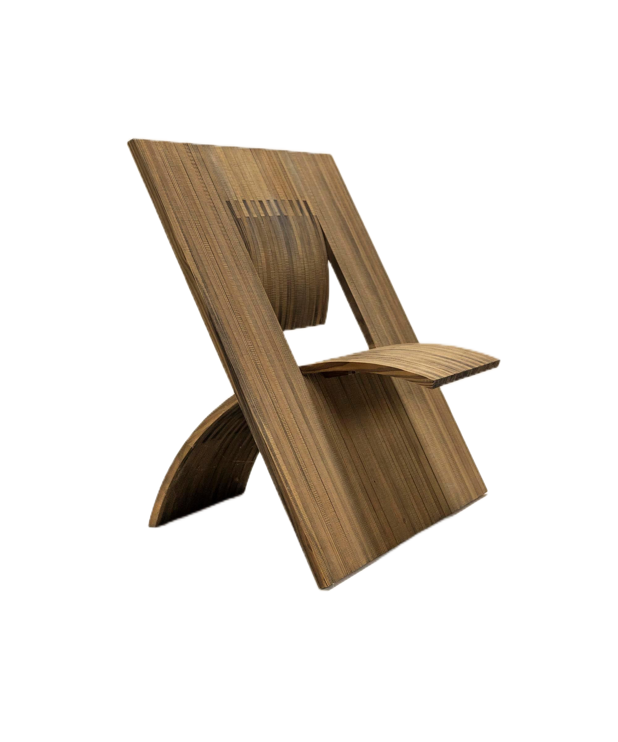 Deconstructivist_Angled_Square_Chair_in_Wood_Netherlands_1980s