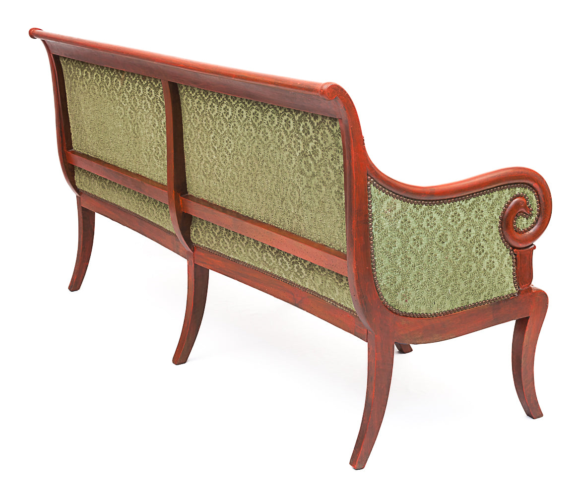 Green_Carved_walnut_bench