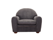 Grey_velour_armchair_Italian_design_1980s