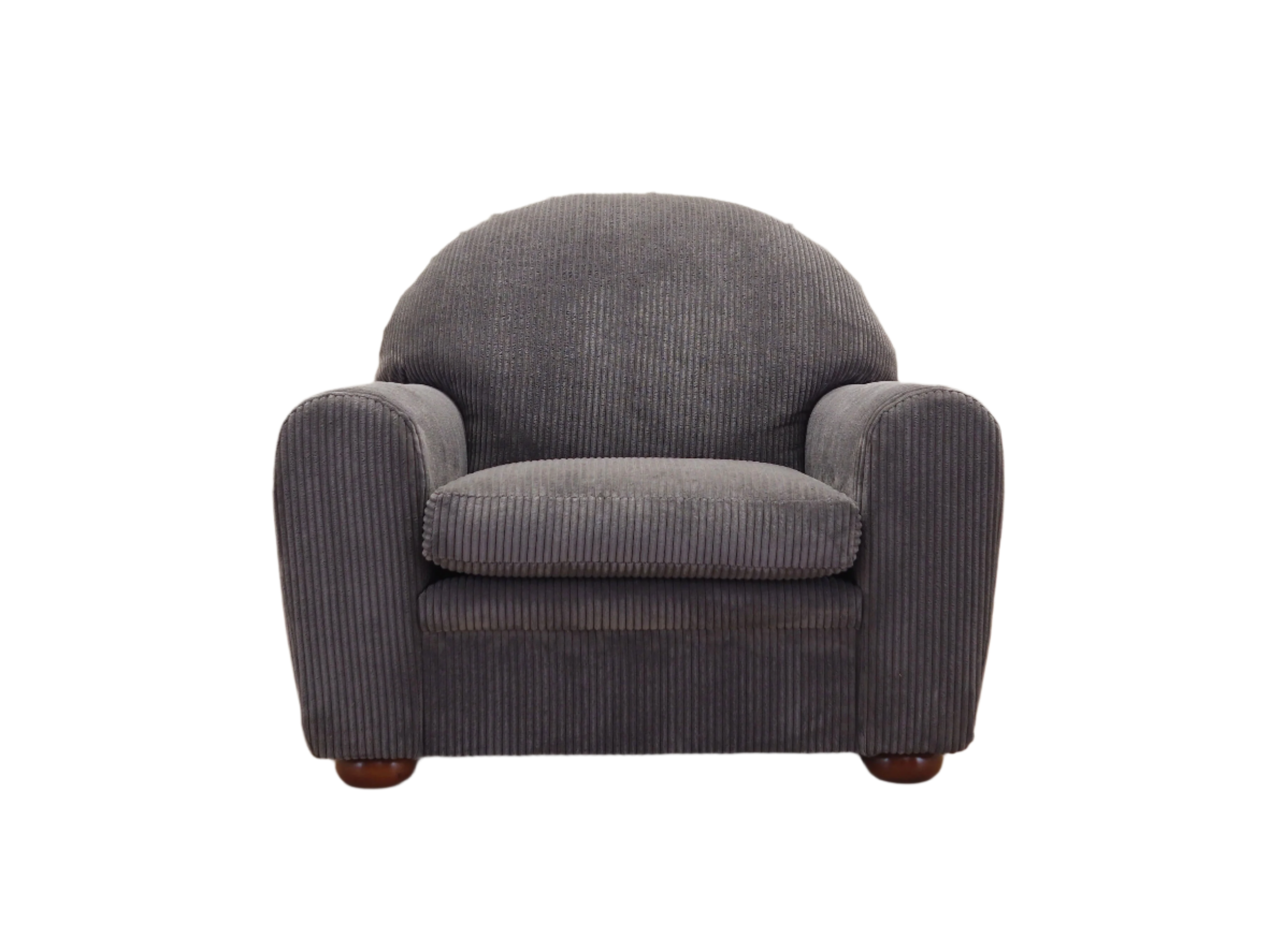 Grey_velour_armchair_Italian_design_1980s