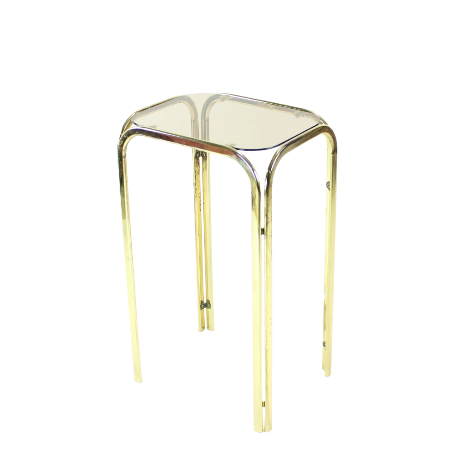 High_Side_Table_In_Metal_With_Glass_Top_Czechoslovakia_1970s
