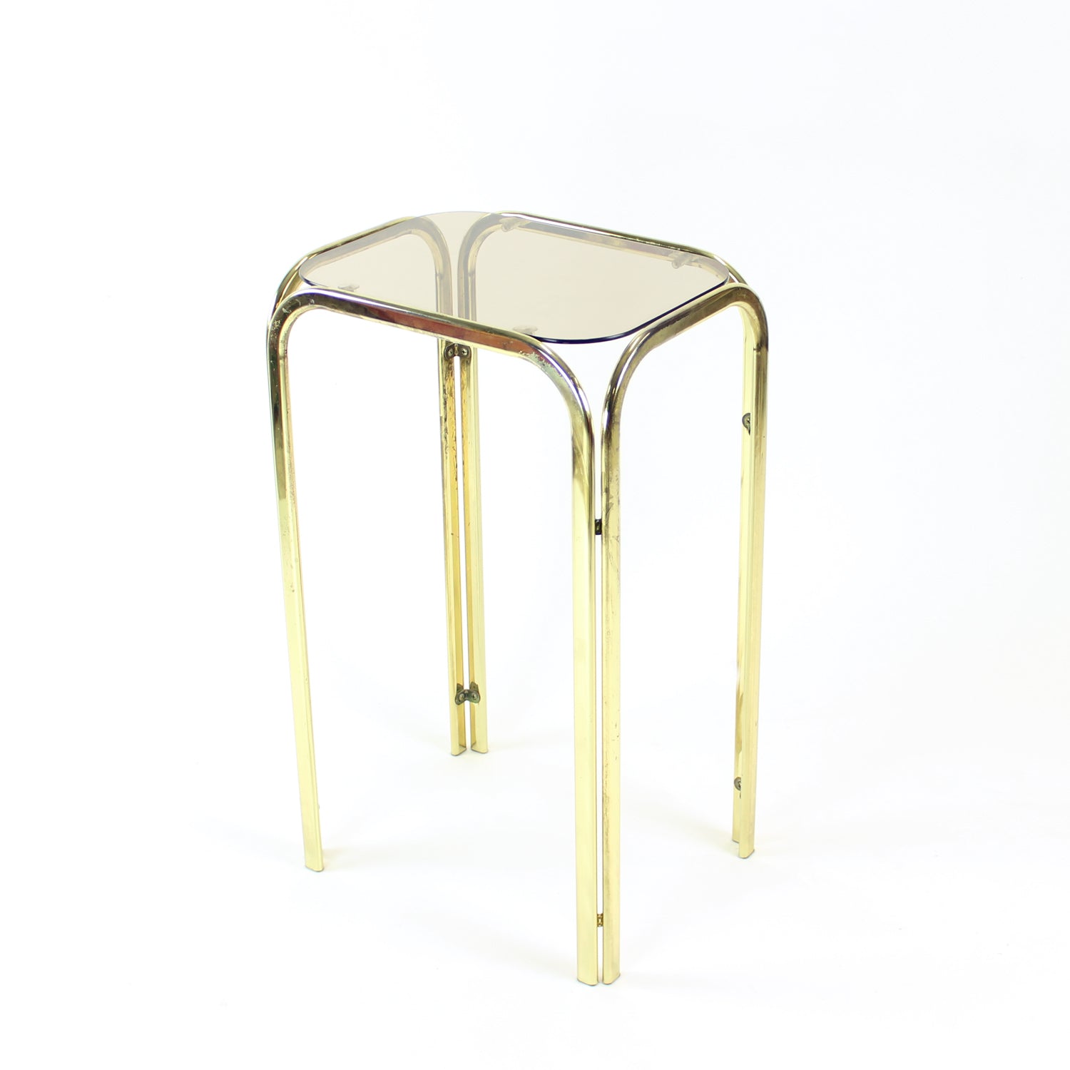 High_Side_Table_In_Metal_With_Glass_Top_Czechoslovakia_1970s