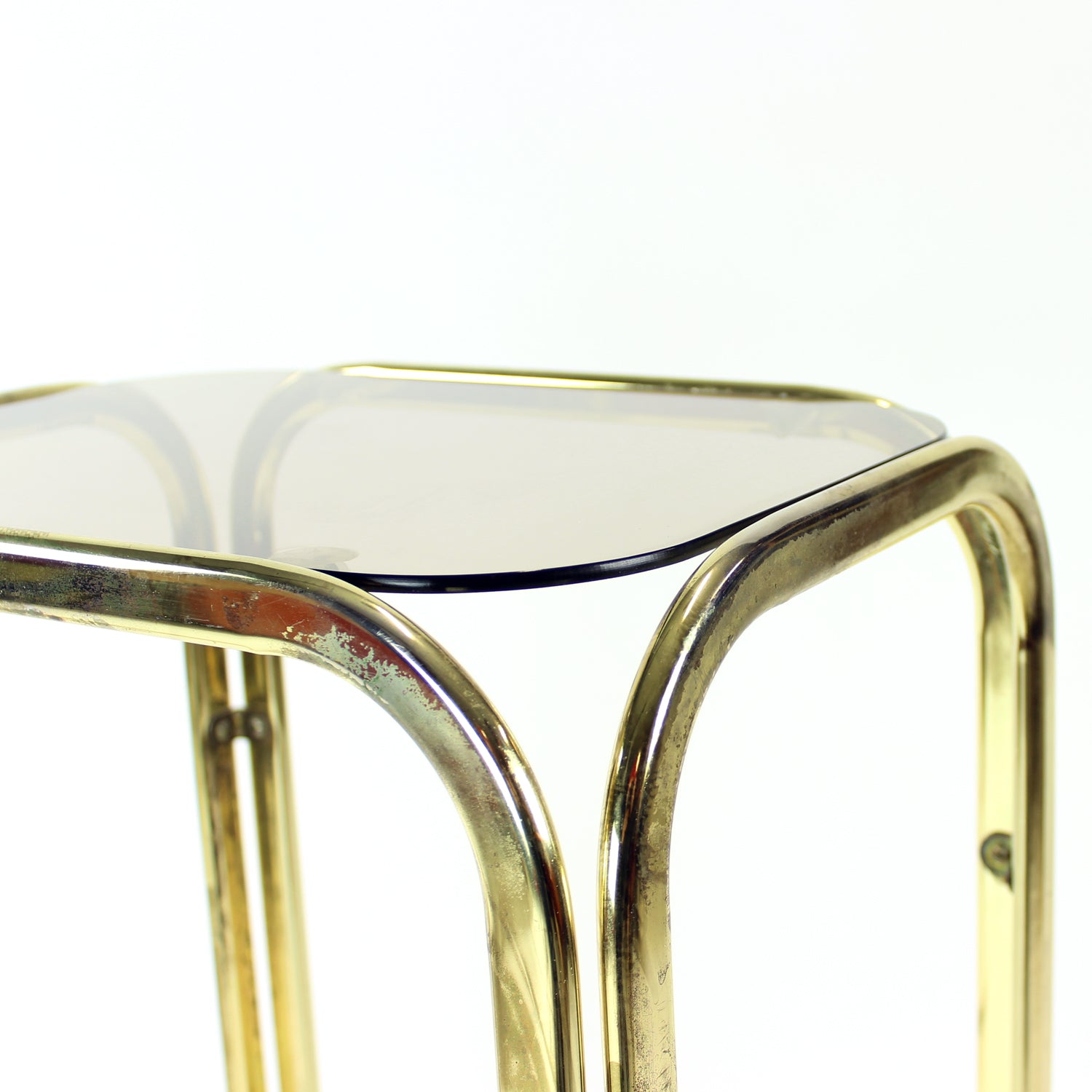 High_Side_Table_In_Metal_With_Glass_Top_Czechoslovakia_1970s