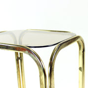 High_Side_Table_In_Metal_With_Glass_Top_Czechoslovakia_1970s